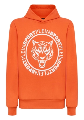 Plein Sport Carbon Tiger cotton-blend hoodie - Orange