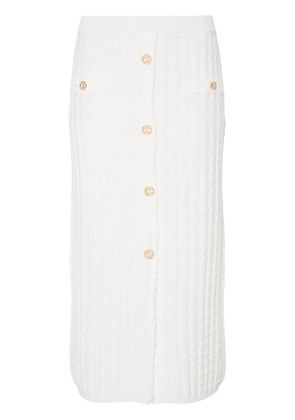 TWINSET cable-knit midi skirt - White