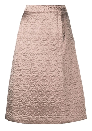 Maison Margiela quilted satin midi skirt - Neutrals