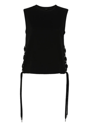 PINKO sleeveless cotton top - Black