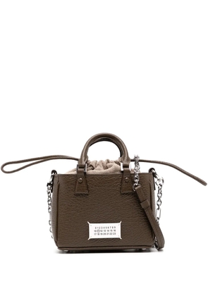 Maison Margiela 5AC Horizontal leather tote bag - Neutrals