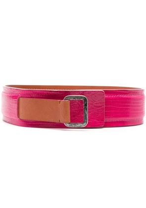 Gianfranco Ferré Pre-Owned 2000s snakeskin-effect two-tone belt - Pink