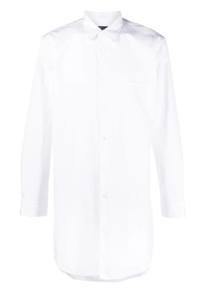 Comme des Garçons Homme Plus pointed-collar long-length cotton shirt - White