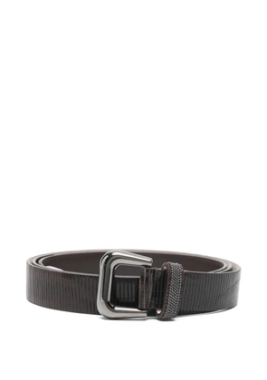 Brunello Cucinelli embossed-leather belt - Brown