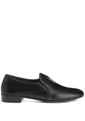 Giuseppe Zanotti Fergus logo-plaque loafers - Black