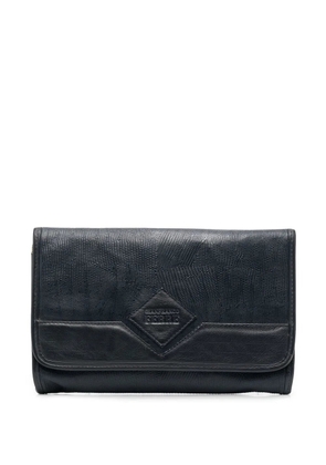 Gianfranco Ferré Pre-Owned 1990s debossed-logo clutch bag - Blue