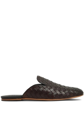 Barrett interwoven leather loafers - Brown