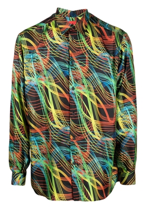 Ferrari abstract-pattern silk shirt - Black