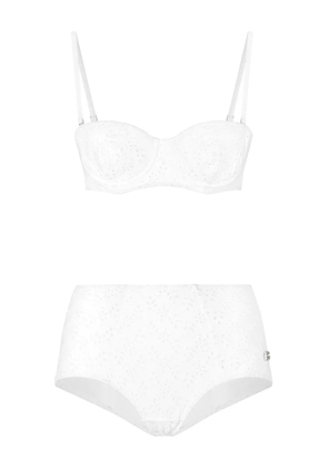 Dolce & Gabbana Broderie anglaise high waisted bikini - White