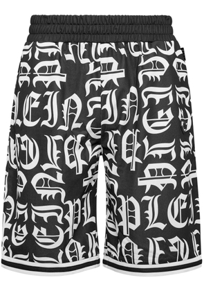 Philipp Plein logo-print shorts - Black