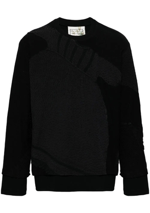 By Walid panelled cotton sweatshirt - Black