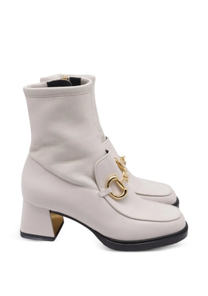 Gucci Pre-Owned horsebit block-heel ankle boots - Neutrals