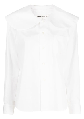 Comme Des Garçons Girl oversize-collar cotton blouse - White