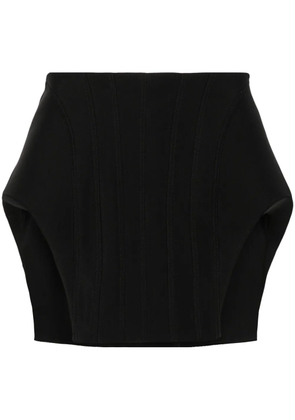 Mugler corset-inspired mini skirt - Black