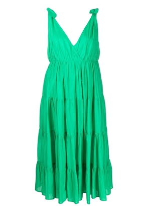 Merlette adjustable tie straps cotton dress - Green