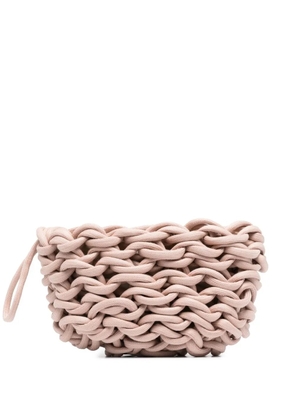 Alienina Lina interwoven clutch bag - Pink