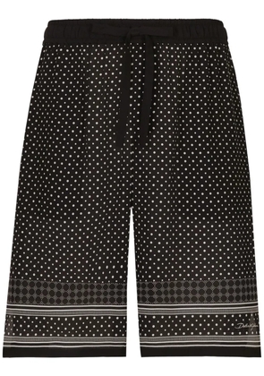 Dolce & Gabbana polka dot-print shorts - Black