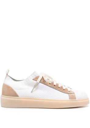 Eleventy panelled knitted sneakers - White