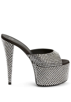 Giuseppe Zanotti 150mm GZ Aida crystal -embellished platform sandals - Black