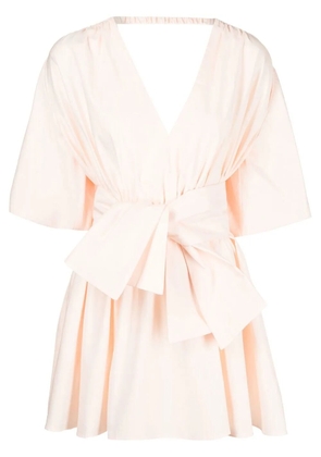Acler knotted-waistband detail mini dress - Pink