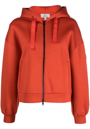 Woolrich logo-print strap zip-up hoodie - Red