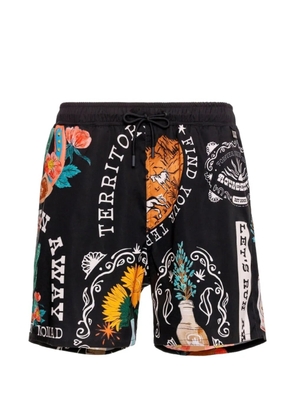 Agua Bendita Joe printed swim shorts - Black