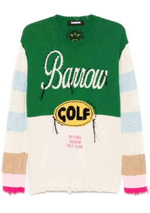 BARROW logo-intarsia sweater - Neutrals