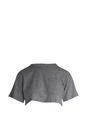 Pre-Owned Alexander Wang cropped cotton t-shirt - Grey