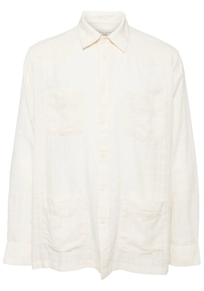 Nudie Jeans checked-pattern shirt - Neutrals