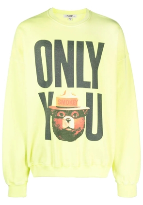 Phipps graphic-print organic cotton jumper - Yellow