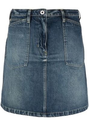 Kenzo A-line denim miniskirt - Blue