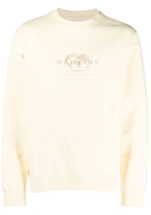 Martine Rose embroidered-logo cotton sweatshirt - Yellow