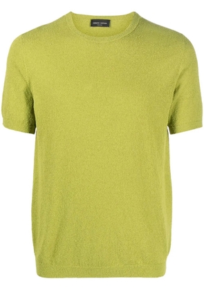 Roberto Collina bouclé-knit short-sleeved jumper - Green