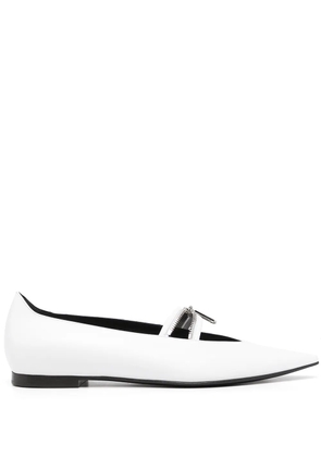 Off-White paperclip-detail ballerina shoes