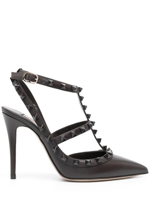 Valentino Garavani Rockstud 100mm pointed-toe pumps - Brown