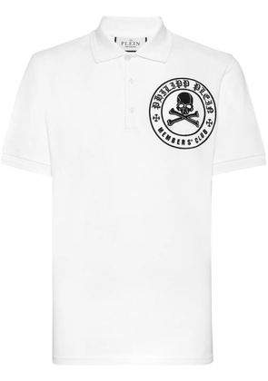 Philipp Plein Skull & Bones piqué polo shirt - White