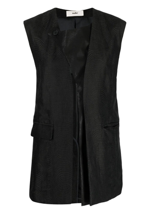 Muller Of Yoshiokubo sleeveless linen blend top - Black