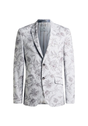 ETRO floral single-breasted jacket - Grey