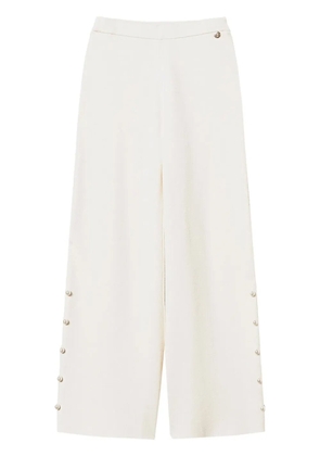 TWINSET wide-leg knit trousers - White