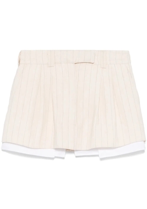 PNK pinstripe mini skirt - Neutrals