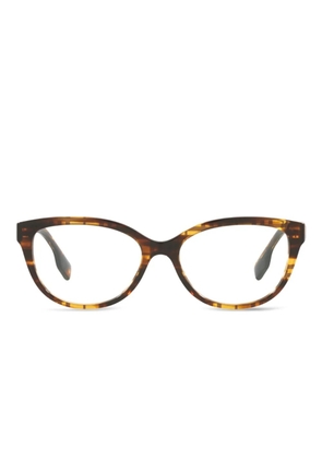 Burberry Eyewear Esme top-check glasses - Brown
