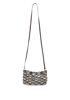 Rabanne disc-detailing cross bag - Silver