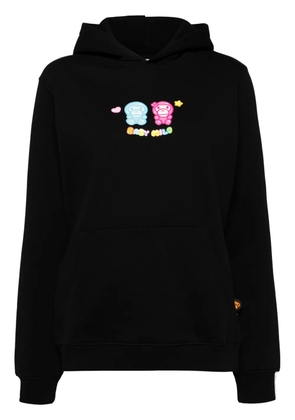 A BATHING APE® logo-print long-sleeved hoodie - Black