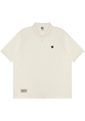 AAPE BY *A BATHING APE® logo-appliquéd cotton polo shirt - White