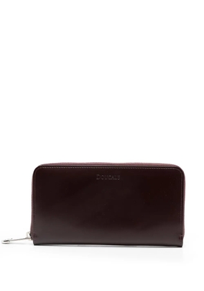 Doucal's leather continental wallet - Red
