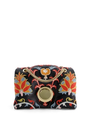 Giambattista Valli floral-embroidery shoulder bag - Black