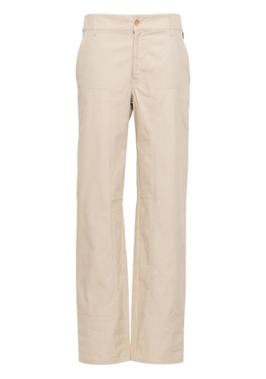 MOSCHINO JEANS logo-tag trousers - Neutrals