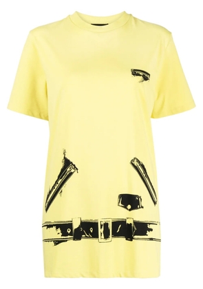 We11done graphic-print short-sleeve T-shirt - Yellow