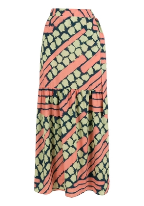 Brigitte abstract-pattern print maxi skirt - Multicolour