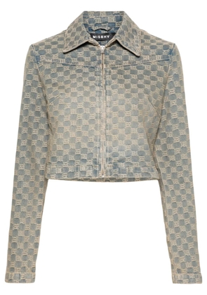 MISBHV monogram-jacquard denim jacket - Blue